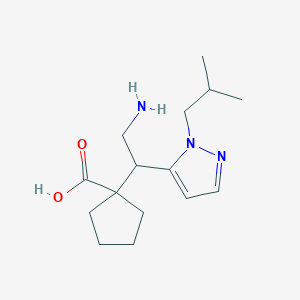 1-{2-amino-1-[1-(2-methylpropyl)-1H-pyrazol-5-yl]ethyl}cyclopentane-1-carboxylic acid