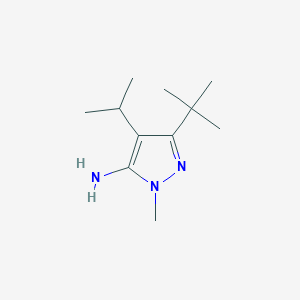 molecular formula C11H21N3 B13243315 3-tert-Butyl-1-methyl-4-(propan-2-yl)-1H-pyrazol-5-amine 