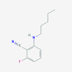 molecular formula C12H15FN2 B13243346 2-Fluoro-6-(pentylamino)benzonitrile 