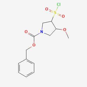 Benzyl 3-(chlorosulfonyl)-4-methoxypyrrolidine-1-carboxylate