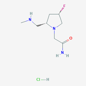 2-[(2S,4S)-4-Fluoro-2-[(methylamino)methyl]pyrrolidin-1-yl]acetamide hydrochloride