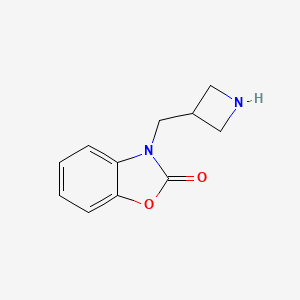 molecular formula C11H12N2O2 B13243400 3-[(Azetidin-3-yl)methyl]-2,3-dihydro-1,3-benzoxazol-2-one 