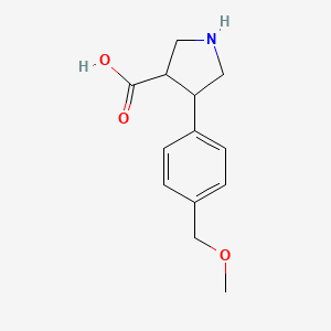 4-(4-(Methoxymethyl)phenyl)pyrrolidine-3-carboxylic acid