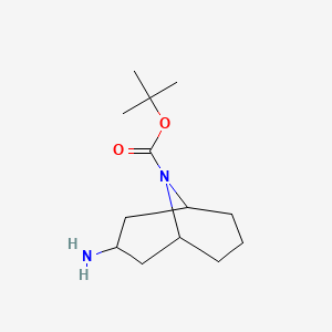 molecular formula C13H24N2O2 B1324344 叔丁基 3-氨基-9-氮杂双环[3.3.1]壬烷-9-羧酸酯 CAS No. 202797-03-3