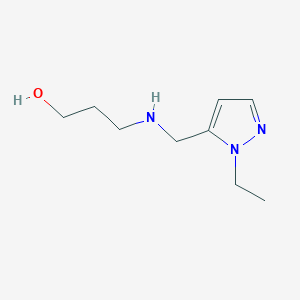 3-{[(1-ethyl-1H-pyrazol-5-yl)methyl]amino}propan-1-ol