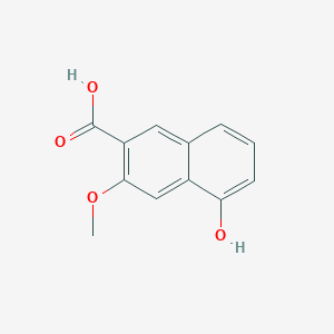 molecular formula C12H10O4 B1324347 5-羟基-3-甲氧基萘-2-羧酸 CAS No. 1341038-04-7