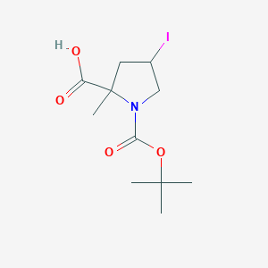 1-[(tert-Butoxy)carbonyl]-4-iodo-2-methylpyrrolidine-2-carboxylic acid