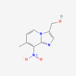 {7-Methyl-8-nitroimidazo[1,2-a]pyridin-3-yl}methanol