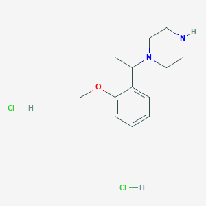 molecular formula C13H22Cl2N2O B13243513 1-[1-(2-Methoxyphenyl)ethyl]piperazine dihydrochloride 