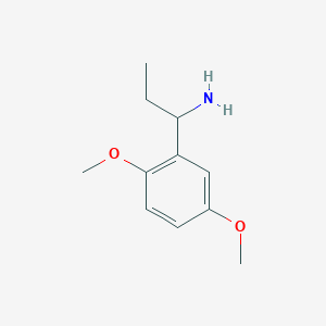 molecular formula C11H17NO2 B13243563 1-(2,5-Dimethoxyphenyl)propan-1-amine 