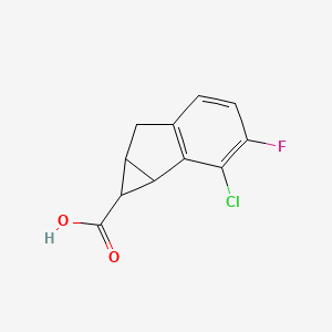 2-Chloro-3-fluoro-1H,1aH,6H,6aH-cyclopropa[a]indene-1-carboxylic acid