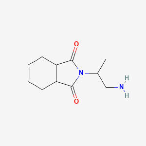 molecular formula C11H16N2O2 B13243605 2-(1-Aminopropan-2-yl)-2,3,3a,4,7,7a-hexahydro-1H-isoindole-1,3-dione 