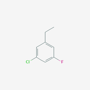 molecular formula C8H8ClF B13243627 1-Chloro-3-ethyl-5-fluorobenzene 