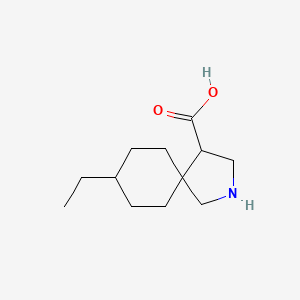 molecular formula C12H21NO2 B13243657 8-Ethyl-2-azaspiro[4.5]decane-4-carboxylic acid 