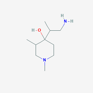 4-(1-Aminopropan-2-yl)-1,3-dimethylpiperidin-4-ol