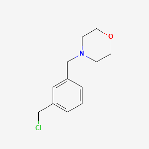 molecular formula C12H16ClNO B13243669 4-{[3-(Chloromethyl)phenyl]methyl}morpholine 