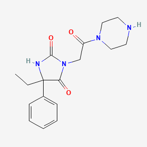 5-Ethyl-3-[2-oxo-2-(piperazin-1-YL)ethyl]-5-phenylimidazolidine-2,4-dione