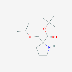 molecular formula C13H25NO3 B13243749 tert-Butyl 2-[(propan-2-yloxy)methyl]pyrrolidine-2-carboxylate 