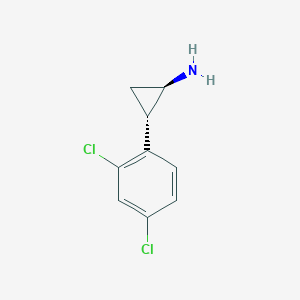 molecular formula C9H9Cl2N B13243752 (1R,2S)-2-(2,4-Dichlorophenyl)cyclopropan-1-amine 