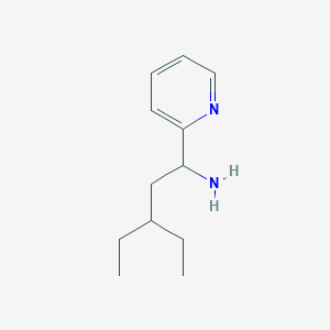 molecular formula C12H20N2 B13243754 3-Ethyl-1-(pyridin-2-YL)pentan-1-amine 