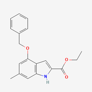 molecular formula C19H19NO3 B1324378 4-(苯甲氧基)-6-甲基-1H-吲哚-2-羧酸乙酯 CAS No. 65751-97-5