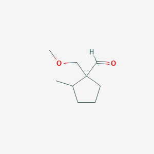 1-(Methoxymethyl)-2-methylcyclopentane-1-carbaldehyde