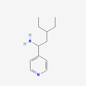 molecular formula C12H20N2 B13243836 3-Ethyl-1-(pyridin-4-YL)pentan-1-amine 