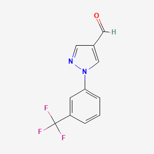 molecular formula C11H7F3N2O B1324386 1-(3-(三氟甲基)苯基)-1H-吡唑-4-甲醛 CAS No. 75815-73-5
