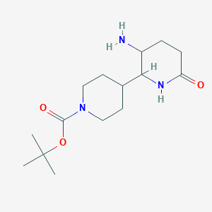 molecular formula C15H27N3O3 B13243884 tert-Butyl 4-(3-amino-6-oxopiperidin-2-yl)piperidine-1-carboxylate 