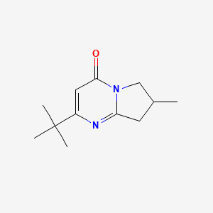 molecular formula C12H18N2O B13243952 2-tert-Butyl-7-methyl-4H,6H,7H,8H-pyrrolo[1,2-a]pyrimidin-4-one 