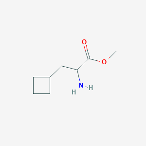 molecular formula C8H15NO2 B13244018 Methyl 2-amino-3-cyclobutylpropanoate 