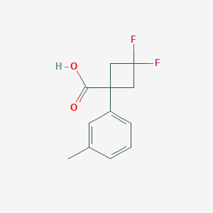 3,3-Difluoro-1-(3-methylphenyl)cyclobutane-1-carboxylic acid