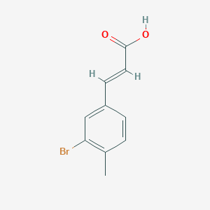 molecular formula C10H9BrO2 B13244085 (2E)-3-(3-Bromo-4-methylphenyl)prop-2-enoic acid CAS No. 380607-14-7