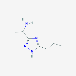 1-(5-Propyl-4H-1,2,4-triazol-3-yl)ethan-1-amine