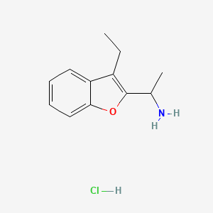 1-(3-Ethyl-1-benzofuran-2-yl)ethan-1-amine hydrochloride