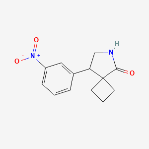 molecular formula C13H14N2O3 B13244107 8-(3-Nitrophenyl)-6-azaspiro[3.4]octan-5-one 