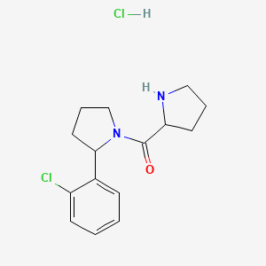 2-(2-Chlorophenyl)-1-(pyrrolidine-2-carbonyl)pyrrolidine hydrochloride