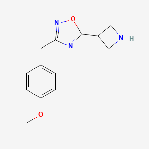 molecular formula C13H15N3O2 B13244124 5-(Azetidin-3-yl)-3-[(4-methoxyphenyl)methyl]-1,2,4-oxadiazole 