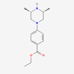 molecular formula C15H22N2O2 B1324413 4-((3S,5R)-3,5-二甲基哌嗪-1-基)苯甲酸乙酯 CAS No. 234082-05-4