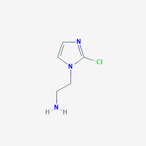 molecular formula C5H8ClN3 B13244135 2-(2-Chloro-1H-imidazol-1-yl)ethan-1-amine 