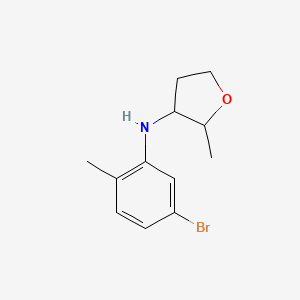 molecular formula C12H16BrNO B13244149 N-(5-Bromo-2-methylphenyl)-2-methyloxolan-3-amine 