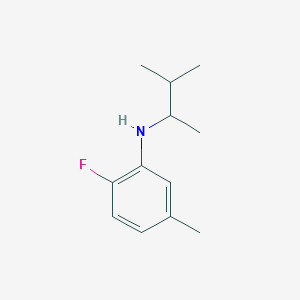 molecular formula C12H18FN B13244161 2-fluoro-5-methyl-N-(3-methylbutan-2-yl)aniline 