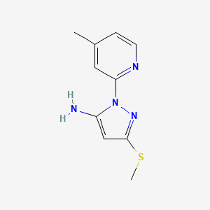 1-(4-Methylpyridin-2-yl)-3-(methylsulfanyl)-1H-pyrazol-5-amine