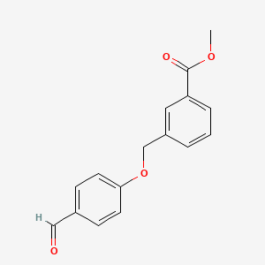 molecular formula C16H14O4 B1324421 3-[(4-甲酰基苯氧基)甲基]苯甲酸甲酯 CAS No. 225942-73-4