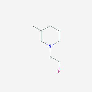 molecular formula C8H16FN B13244212 1-(2-Fluoroethyl)-3-methylpiperidine 