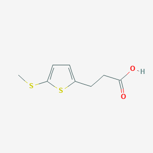 molecular formula C8H10O2S2 B13244221 3-[5-(Methylsulfanyl)thiophen-2-yl]propanoic acid 