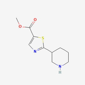 molecular formula C10H14N2O2S B13244238 Methyl 2-(piperidin-3-yl)-1,3-thiazole-5-carboxylate 