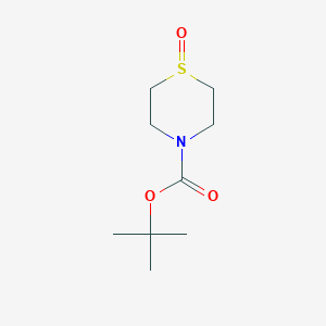 molecular formula C9H17NO3S B1324426 叔丁基硫代吗啉-4-羧酸酯 1-氧化物 CAS No. 278788-74-2
