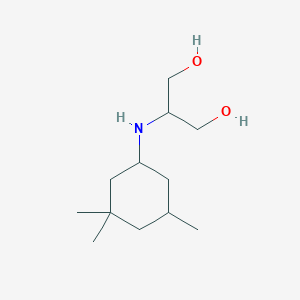 molecular formula C12H25NO2 B13244264 2-[(3,3,5-Trimethylcyclohexyl)amino]propane-1,3-diol 