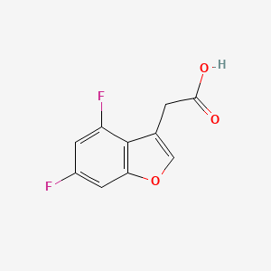 molecular formula C10H6F2O3 B13244329 2-(4,6-Difluoro-1-benzofuran-3-yl)acetic acid CAS No. 1538014-60-6